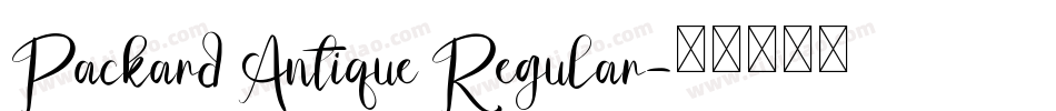Packard Antique Regular字体转换